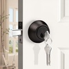 image:imageProbrico 3 Pack Keyed Alike Combo Packs Single Cylinder Deadbolts Brushed Nickel Keyway Keys Handleset 3 Keys AntiTheft Interioramp Exterior Door Hardware for Entrance Lock and Front GateOil Rubbed Bronze