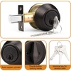 image:imageProbrico 3 Pack Keyed Alike Combo Packs Single Cylinder Deadbolts Brushed Nickel Keyway Keys Handleset 3 Keys AntiTheft Interioramp Exterior Door Hardware for Entrance Lock and Front GateOil Rubbed Bronze