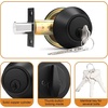 image:imageProbrico 3 Pack Keyed Alike Combo Packs Single Cylinder Deadbolts Brushed Nickel Keyway Keys Handleset 3 Keys AntiTheft Interioramp Exterior Door Hardware for Entrance Lock and Front GateBlack