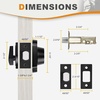 image:imageProbrico 3 Pack Single Cylinder Deadbolts BlackKeyed Different Exterior Lockset Handleset for Entrance Door and Front Gate AntiTheft Keyway Key Hardware 3 KeysBlack