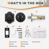 image:imageProbrico 3 Pack Single Cylinder Deadbolts BlackKeyed Different Exterior Lockset Handleset for Entrance Door and Front Gate AntiTheft Keyway Key Hardware 3 KeysBlack