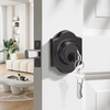 image:imageProbrico 3 Pack Single Cylinder Deadbolts BlackKeyed Different Exterior Lockset Handleset for Entrance Door and Front Gate AntiTheft Keyway Key Hardware 3 KeysOil Rubbed Bronze
