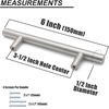 image:imageProbrico 30 Pack 3 Inch Euro T Bar Cabinet Pulls and 30 Pack  PD201HSS Kitchen Cabinet Drawer Knob amp 30 Pack 312 Inch Satin Nickel Drawer Pulls Knobs Bundle