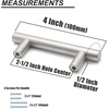 image:imageProbrico 30 Pack 3 Inch Euro T Bar Cabinet Pulls and 30 Pack  PD201HSS Kitchen Cabinet Drawer Knob amp 5 Pack 212 Inch Satin Nickel Drawer Pulls Knobs Bundle