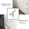 image:imageProbrico 30 Pack 3 Inch Euro T Bar Cabinet Pulls and 30 Pack Single Hole Cabinet Knobs Bundle Stainless Steel Kitchen Cabinet Handles Satin Nickel Drawer Pulls Knobs