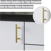 image:imageProbrico 5 Pack 3 Hole Centers Gold Cabinet Pulls Euro Bar Cabinet Hardware Kitchen Bathroom Cabinet Modern T Bar Dresser Pull Drawer Handles 5 Inch Overall Length