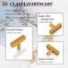 image:imageProbrico 5 Pack Gold Cabinet Knobs Square T Bar Single Hole Drawer Pulls2 Inch Hole Center Dresser Handles Furniture HardwareStainless Steel Cupboard Handles Hardware for Kitchen Bathroom