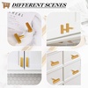 image:imageProbrico 5 Pack Gold Cabinet Knobs Square T Bar Single Hole Drawer Pulls2 Inch Hole Center Dresser Handles Furniture HardwareStainless Steel Cupboard Handles Hardware for Kitchen Bathroom