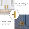 image:imageProbrico 5 Pack Single Hole Gold Cabinet Knobs Euro T Bar Cupboards Drawers Handles Brass Dresser Pulls 50mm2in Overall Length
