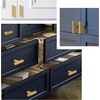 image:imageProbrico 5 Pack Single Hole Gold Cabinet Knobs Euro T Bar Cupboards Drawers Handles Brass Dresser Pulls 50mm2in Overall Length