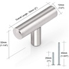 image:imageProbrico 50 Pack Euro Bar Cabinet Knobs Satin Nickel Kitchen Cabinet Knobs Stainless Steel Furniture Cabinet Hardware Drawer Dresser Handles Pulls2 inch Overall Length