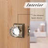 image:imageProbrico Antique Bronze Door Knob Set Keyless Interior Door Knobs with Round Diamond Shape Crystal Glass Heavy Duty Passage Door Knobs for Closet and Hall Doors 1 Pack