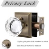 image:imageProbrico Antique Bronze Door Knob Set Keyless Interior Door Knobs with Round Diamond Shape Crystal Glass Heavy Duty Passage Door Knobs for Closet and Hall Doors 1 Pack