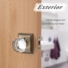 image:imageProbrico Antique Bronze Door Knob Set Keyless Interior Door Knobs with Round Diamond Shape Crystal Glass Heavy Duty Passage Door Knobs for Closet and Hall Doors 1 Pack