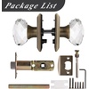 image:imageProbrico Antique Bronze Door Knob Set Keyless Interior Door Knobs with Round Diamond Shape Crystal Glass Heavy Duty Passage Door Knobs for Closet and Hall Doors 1 Pack