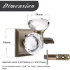 image:imageProbrico Antique Bronze Door Knob Set Keyless Interior Door Knobs with Round Diamond Shape Crystal Glass Heavy Duty Passage Door Knobs for Closet and Hall Doors 1 Pack