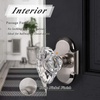 image:imageProbrico Arched Rosette Oval Shape Interior Door Handle Heavy Duty Crystal Passage Door Knobs for Hallway and Closet Keyless NonLocking Passage Door Handle in Brushed Nickel Finish1Pack