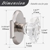 image:imageProbrico Arched Rosette Oval Shape Interior Door Handle Heavy Duty Crystal Passage Door Knobs for Hallway and Closet Keyless NonLocking Passage Door Handle in Brushed Nickel Finish1Pack