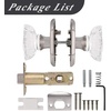 image:imageProbrico Arched Rosette Oval Shape Interior Door Handle Heavy Duty Crystal Passage Door Knobs for Hallway and Closet Keyless NonLocking Passage Door Handle in Brushed Nickel Finish1Pack