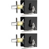 image:imageProbrico Black Double Cylinder DeadboltKeyed Both SideResidential Security Square Door Lock for Interior and Exterior2PackBlack