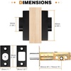 image:imageProbrico Black Double Cylinder DeadboltKeyed Both SideResidential Security Square Door Lock for Interior and Exterior2PackBlack