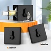 image:imageProbrico Black Double Cylinder DeadboltKeyed Both SideResidential Security Square Door Lock for Interior and Exterior2PackBlack