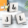 image:imageProbrico Black Double Cylinder DeadboltKeyed Both SideResidential Security Square Door Lock for Interior and Exterior2PackSatin Nickel