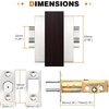 image:imageProbrico Black Double Cylinder DeadboltKeyed Both SideResidential Security Square Door Lock for Interior and Exterior2PackSatin Nickel