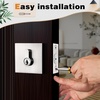 image:imageProbrico Black Double Cylinder DeadboltKeyed Both SideResidential Security Square Door Lock for Interior and Exterior2PackSatin Nickel