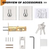 image:imageProbrico Black Double Cylinder DeadboltKeyed Both SideResidential Security Square Door Lock for Interior and Exterior2PackSatin Nickel