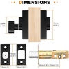 image:imageProbrico Black Single Cylinder DeadboltKeyed One SideResidential Security Square Door Lock for Interior and ExteriorAll Keyed Alike2Pack