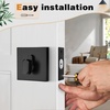 image:imageProbrico Black Single Cylinder DeadboltKeyed One SideResidential Security Square Door Lock for Interior and ExteriorAll Keyed Alike2Pack