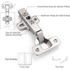image:imageProbrico CHR093 105 Degree Soft Closing European Full Overlay Concealed Hinge with Mounting Plate1 Pair1