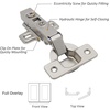 image:imageProbrico CHR093 105 Degree Soft Closing European Full Overlay Concealed Hinge with Mounting Plate1 Pair2