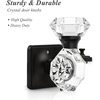 image:imageProbrico Crystal Door Knobs with Lock Octagon Shape Heavy Duty Glass Privacy Knobs for Bed and Bath with Black Round Rosette 2 Pack