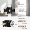 image:imageProbrico Crystal Door Knobs with Lock Octagon Shape Heavy Duty Glass Privacy Knobs for Bed and Bath with Black Round Rosette 2 Pack