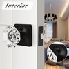 image:imageProbrico Crystal Door Knobs with Lock Octagon Shape Heavy Duty Glass Privacy Knobs for Bed and Bath with Black Round Rosette 2 Pack