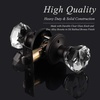image:imageProbrico Diamond Crystal Door Knobs with Lock Heavy Duty Glass Privacy Knobs for Bed and Bath Oil Rubbed Bronze Round Rosette 2 Pack