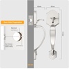 image:imageProbrico Double Sided Oil Rubbed Bronze Front Door Handle SetExteriorInterior Keyless French Door HandlesEntry Handleset Passage Heavy Duty Door Lock Set with No Lock1PackSatin Nickel