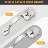 image:imageProbrico Double Sided Oil Rubbed Bronze Front Door Handle SetExteriorInterior Keyless French Door HandlesEntry Handleset Passage Heavy Duty Door Lock Set with No Lock1PackSatin Nickel