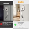 image:imageProbrico Double Sided Oil Rubbed Bronze Front Door Handle SetExteriorInterior Keyless French Door HandlesEntry Handleset Passage Heavy Duty Door Lock Set with No Lock1PackSatin Nickel
