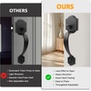 image:imageProbrico Double Sided Oil Rubbed Bronze Front Door Handle SetExteriorInterior Keyless French Door HandlesEntry Handleset Passage Heavy Duty Door Lock Set with No Lock1PackOil Rubbed Bronze