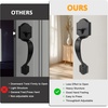 image:imageProbrico Double Sided Oil Rubbed Bronze Front Door Handle SetExteriorInterior Keyless French Door HandlesEntry Handleset Passage Heavy Duty Door Lock Set with No Lock1PackBlack