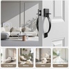 image:imageProbrico Double Sided Oil Rubbed Bronze Front Door HandleExteriorInterior Keyless Square Front Door HandlesetEntry Handleset with No Lock1PackBlack