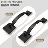 image:imageProbrico Double Sided Oil Rubbed Bronze Front Door HandleExteriorInterior Keyless Square Front Door HandlesetEntry Handleset with No Lock1PackBlack