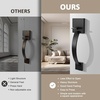 image:imageProbrico Double Sided Oil Rubbed Bronze Front Door HandleExteriorInterior Keyless Square Front Door HandlesetEntry Handleset with No Lock1PackBlack