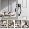 image:imageProbrico Double Sided Oil Rubbed Bronze Front Door HandleExteriorInterior Keyless Square Front Door HandlesetEntry Handleset with No Lock1PackOil Rubbed Bronze
