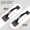 image:imageProbrico Double Sided Oil Rubbed Bronze Front Door HandleExteriorInterior Keyless Square Front Door HandlesetEntry Handleset with No Lock1PackOil Rubbed Bronze