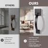 image:imageProbrico Double Sided Oil Rubbed Bronze Front Door HandleExteriorInterior Keyless Square Front Door HandlesetEntry Handleset with No Lock1PackOil Rubbed Bronze