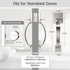 image:imageProbrico Double Sided Oil Rubbed Bronze Front Door HandleExteriorInterior Keyless Square Front Door HandlesetEntry Handleset with No Lock1PackSatin Nickel